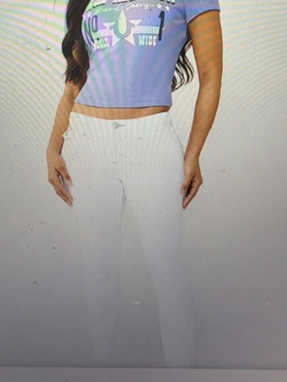 True Religion Billie Mid Rise Straight Jean, White, Sz 26, NWT, $165
